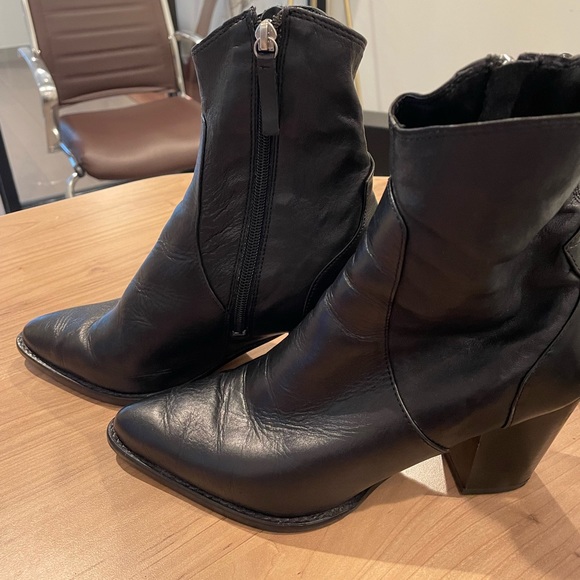 Zara black ankle boot bootie - Picture 6 of 9